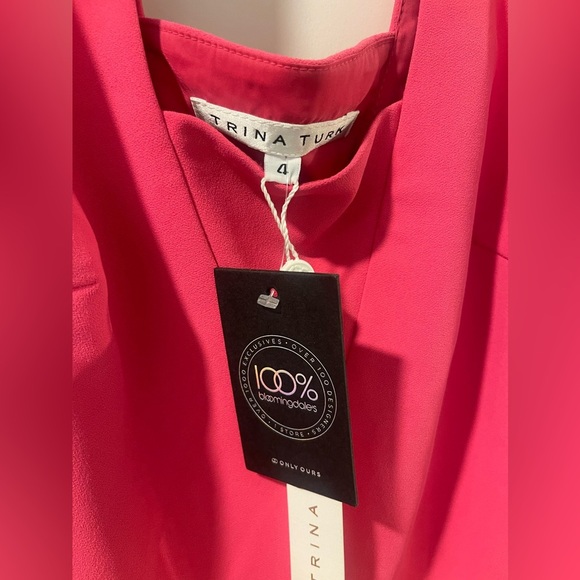 Trina Turk Womens Sleeveless High Rise Flat Front Romper Candy Pink Size 4 - Picture 3 of 6